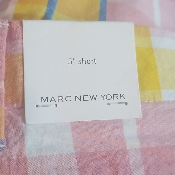 Marc NY Plaid Shorts-Pink/Yellow...Sz 8 - Picture 3 of 4